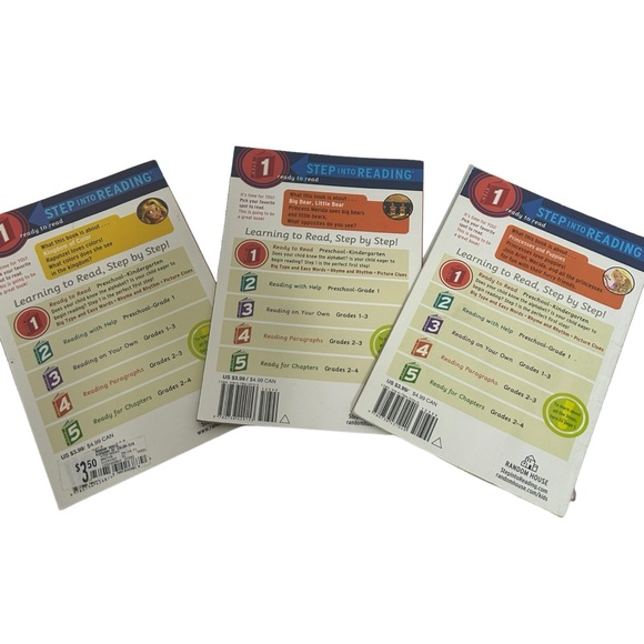 Step into Reading Level 1 Set of 3 Kids Books - Picture 2 of 8